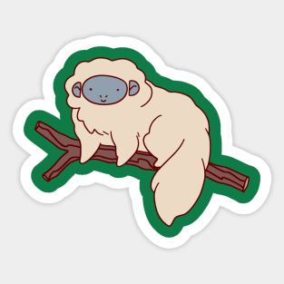 Fluffy Tree Branch Monkey Sticker